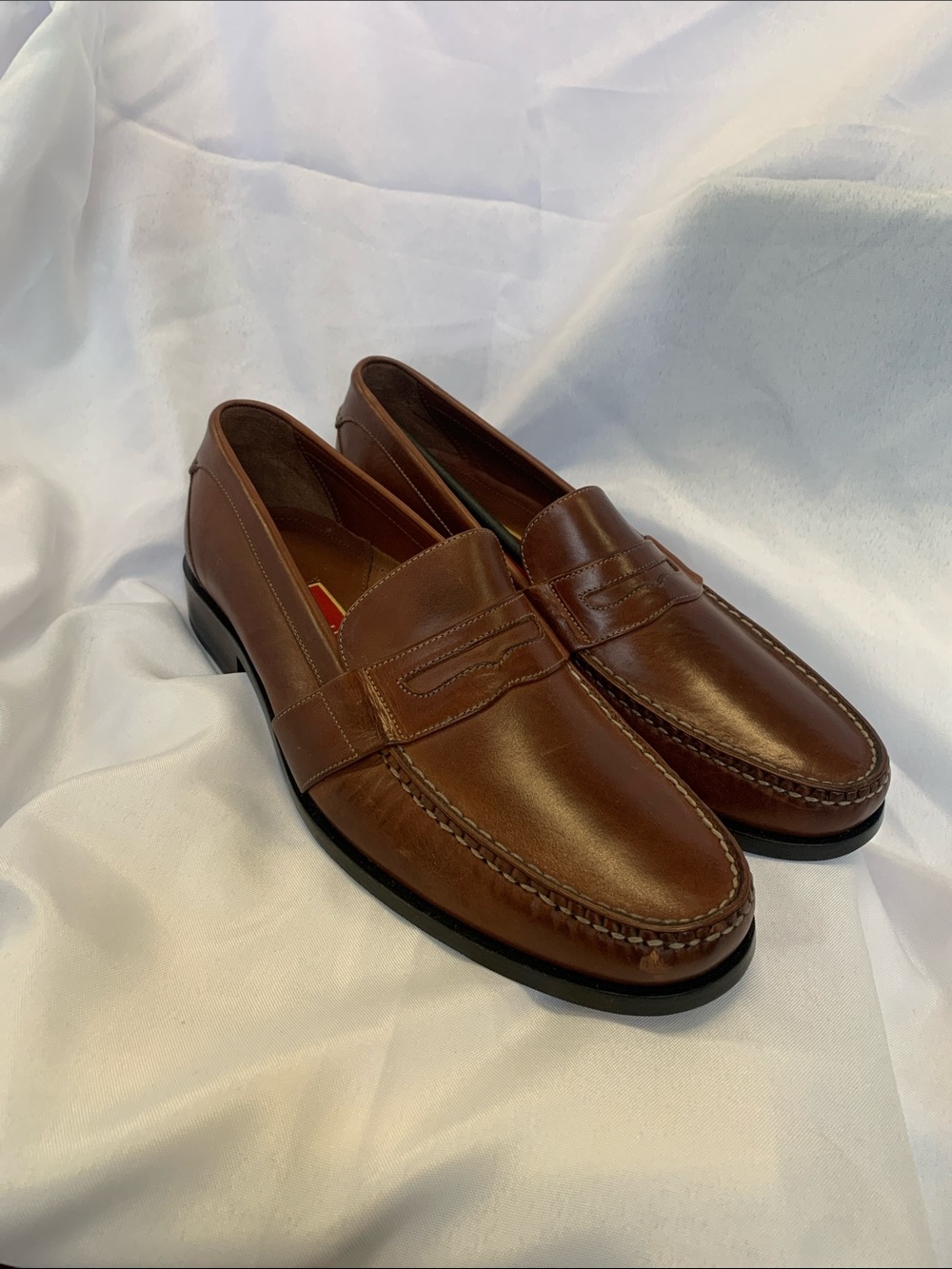 Cole Haan Men's Brown Leather Penny Loafers